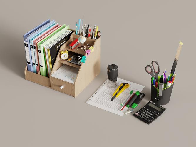 现代办公用品 书架书籍 笔工具